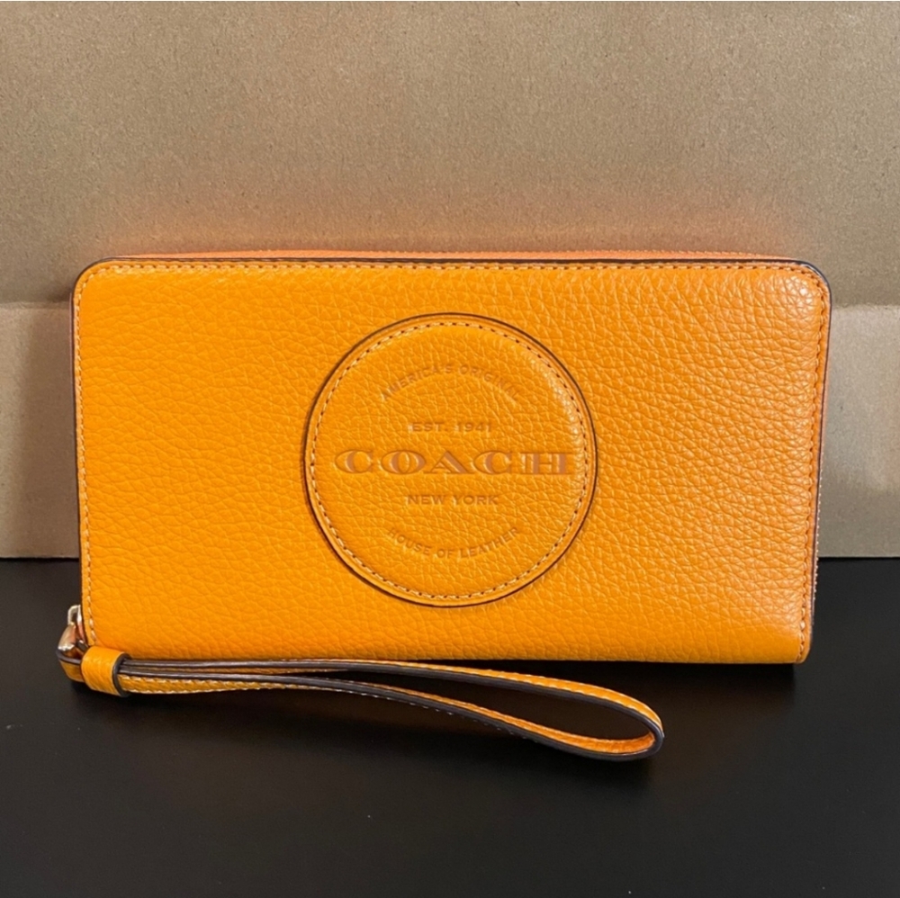 Coach Orange Leather Wallet
